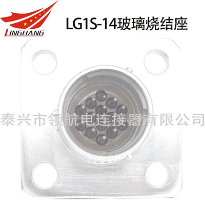 14芯LG1S-14玻璃燒結座玻璃燒結座玻璃氣密封插座穿墻轉接座真空密封耐高壓CF法蘭盤KF真空法蘭