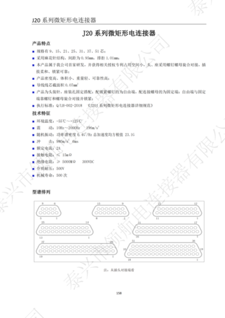 J20塑料微矩形電連接器航空插頭 模板